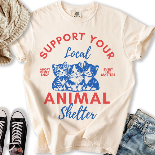 Animal Shelter Support Relaxed Tee