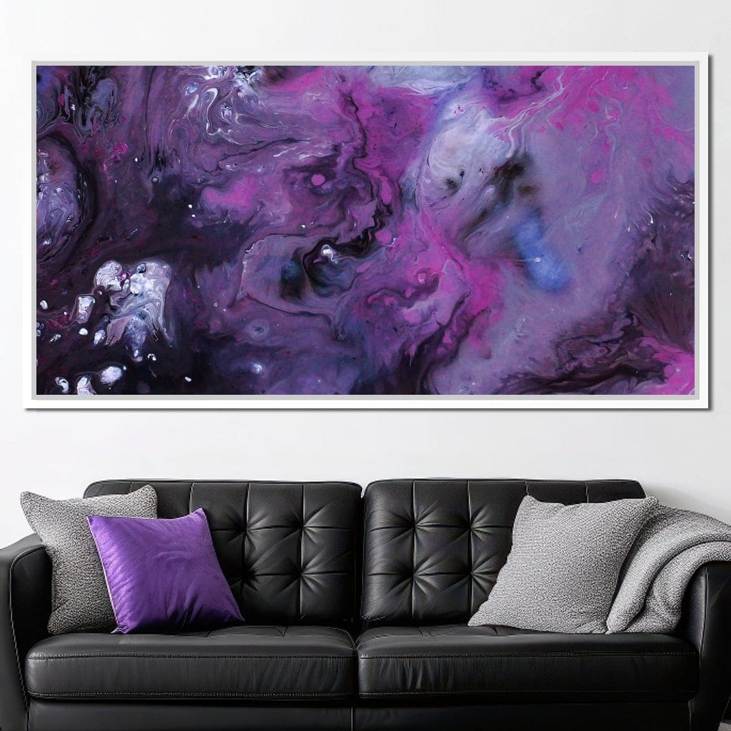 Abstract Purple & Black Canvas Wall Art