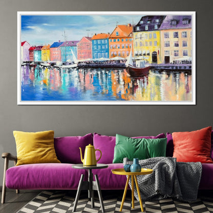 Copenhagen Port Canvas Wall Art
