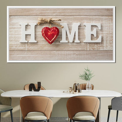 Home Is Where The Heart Is Canvas Wall Art