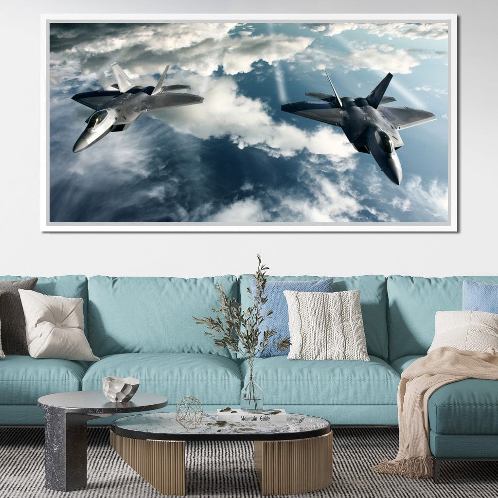 F-22 Raptors Canvas Wall Art
