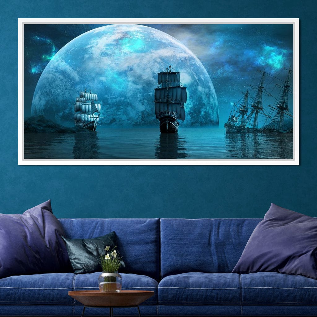 Sailing World Canvas Wall Art