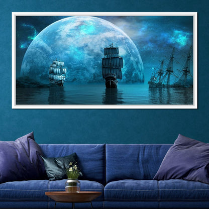 Sailing World Canvas Wall Art