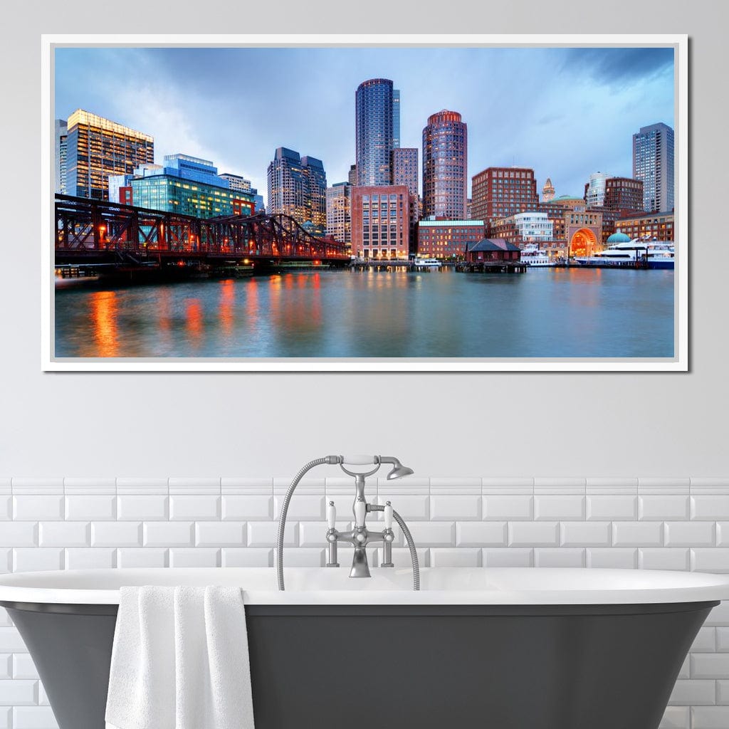 Boston Skyline Canvas Wall Art
