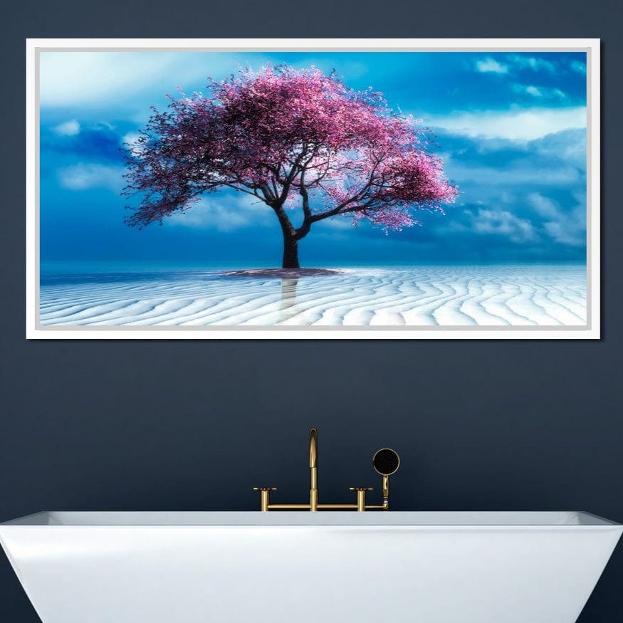 Lone Pink Tree Canvas Wall Art