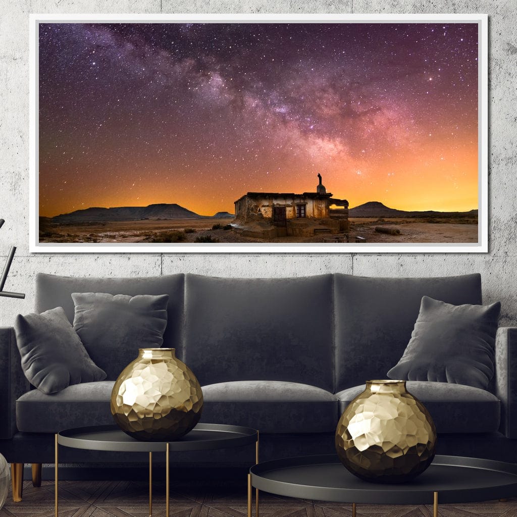 Shepherd Hut Desert Night Canvas Wall Art