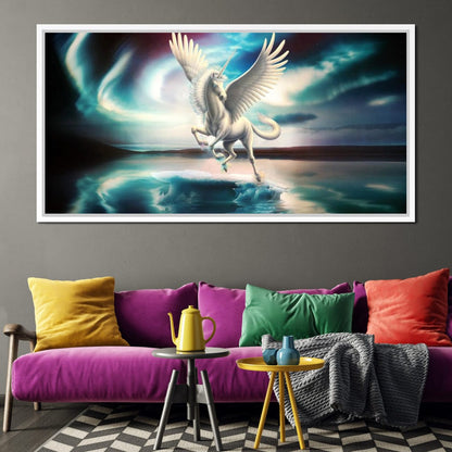 Northern Light Unicorn Canvas Wall Art