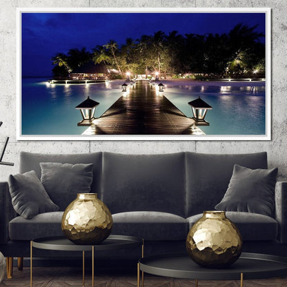 Night Vacation Canvas Wall Art