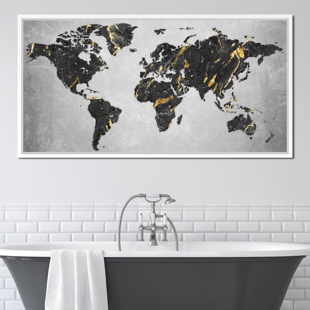 World Map 5 - Mateo Canvas Wall Art