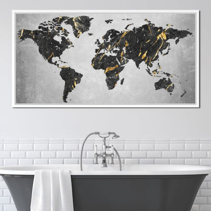 World Map 5 - Mateo Canvas Wall Art