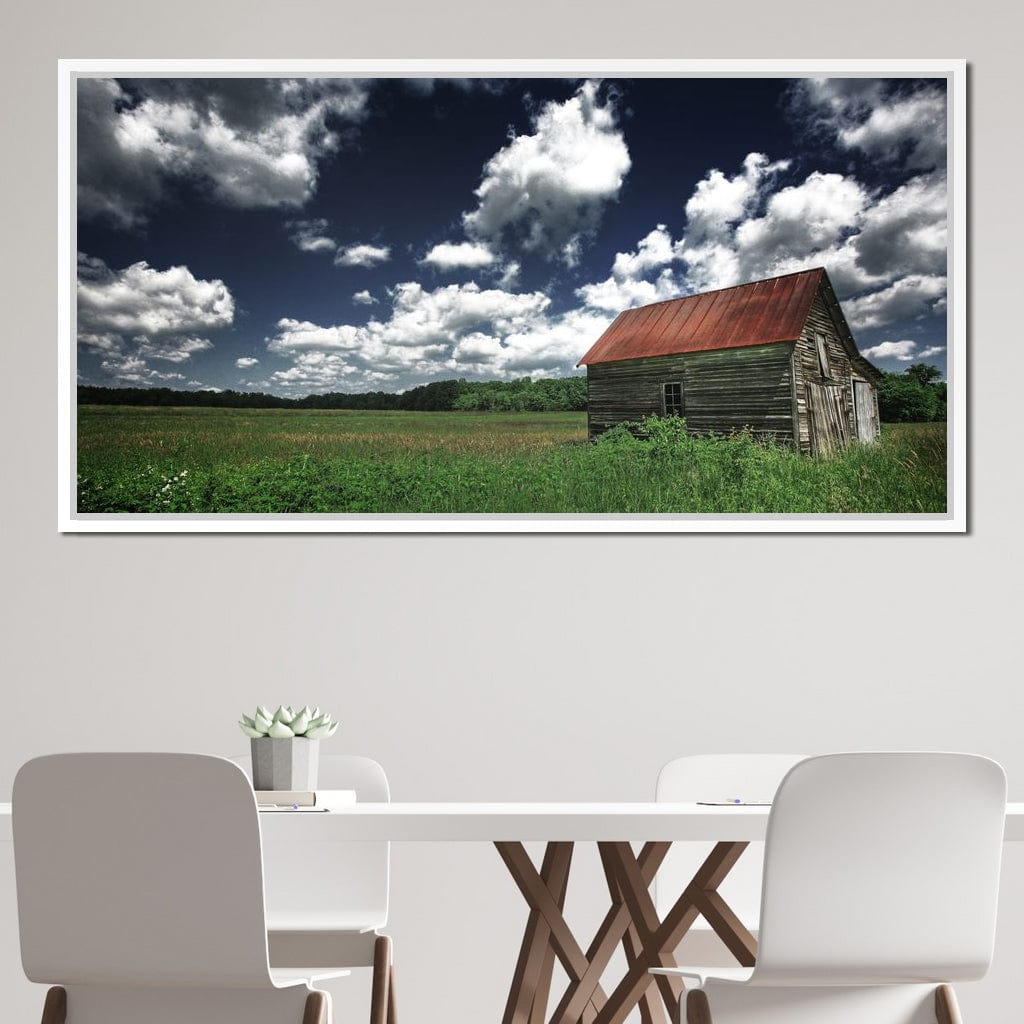 Old Barn in the Field Canvas Wall Art