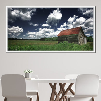 Old Barn in the Field Canvas Wall Art