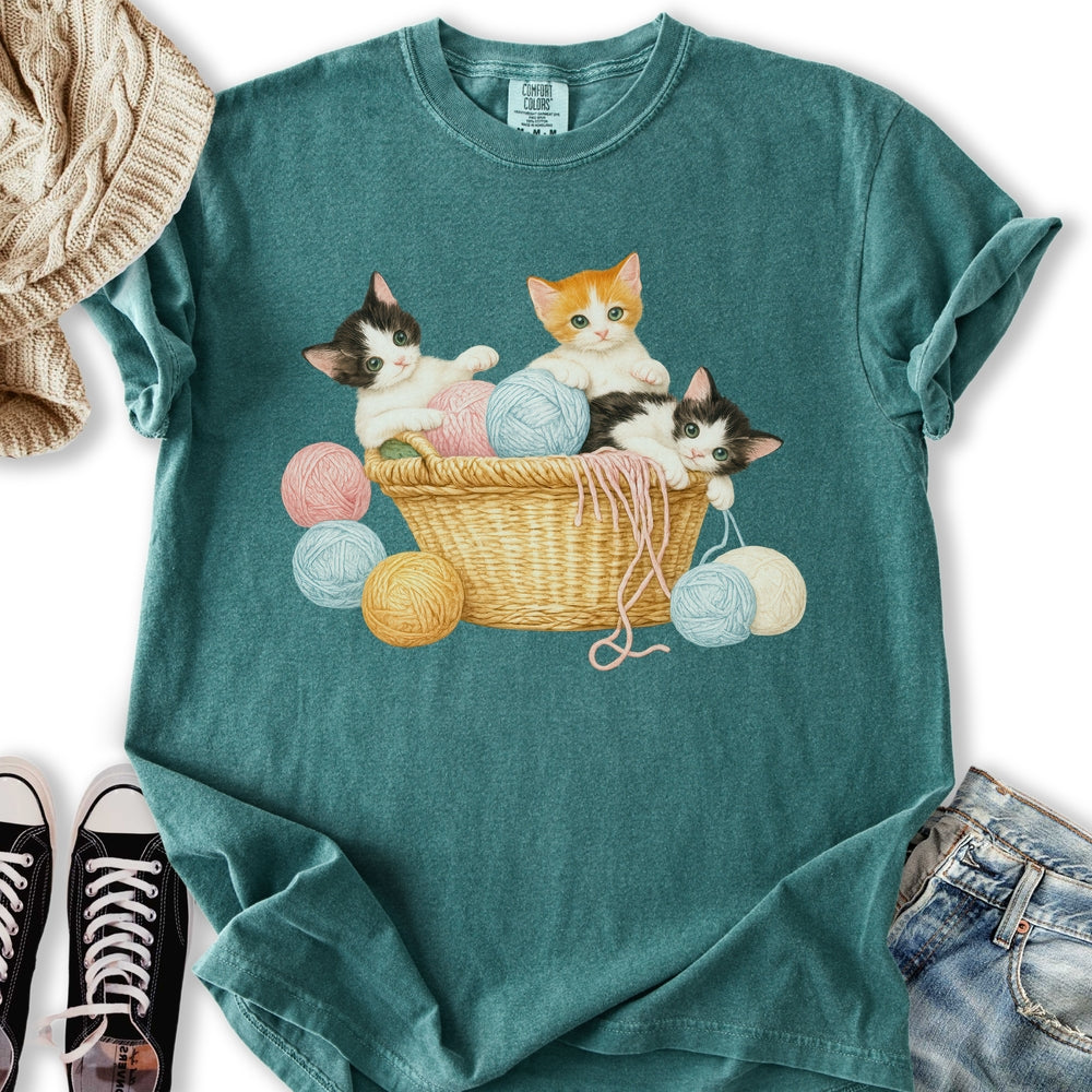 Kitten Yarn Basket Relaxed Tee