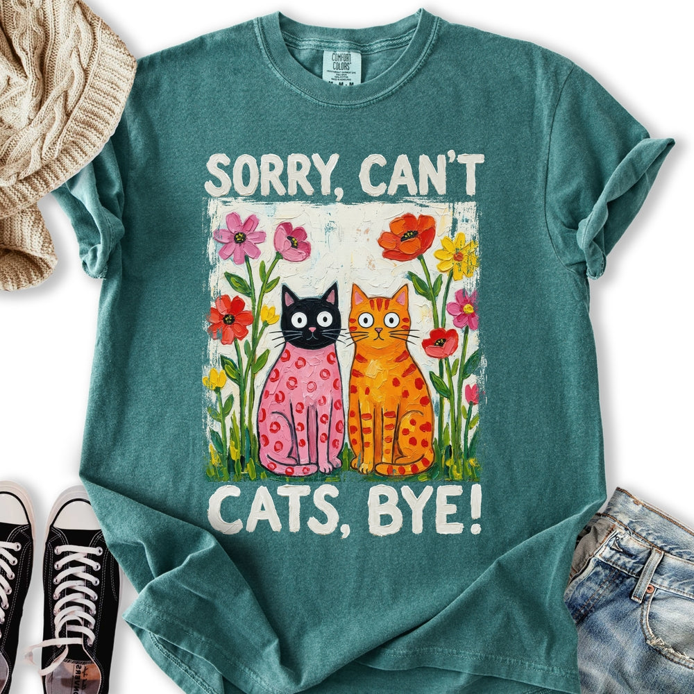 Sorry Can't Cats Relaxed Tee