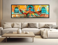 Indian Dancing Canvas – Colorful Rajasthan Wall Art | Framed Cotton Canvas Print