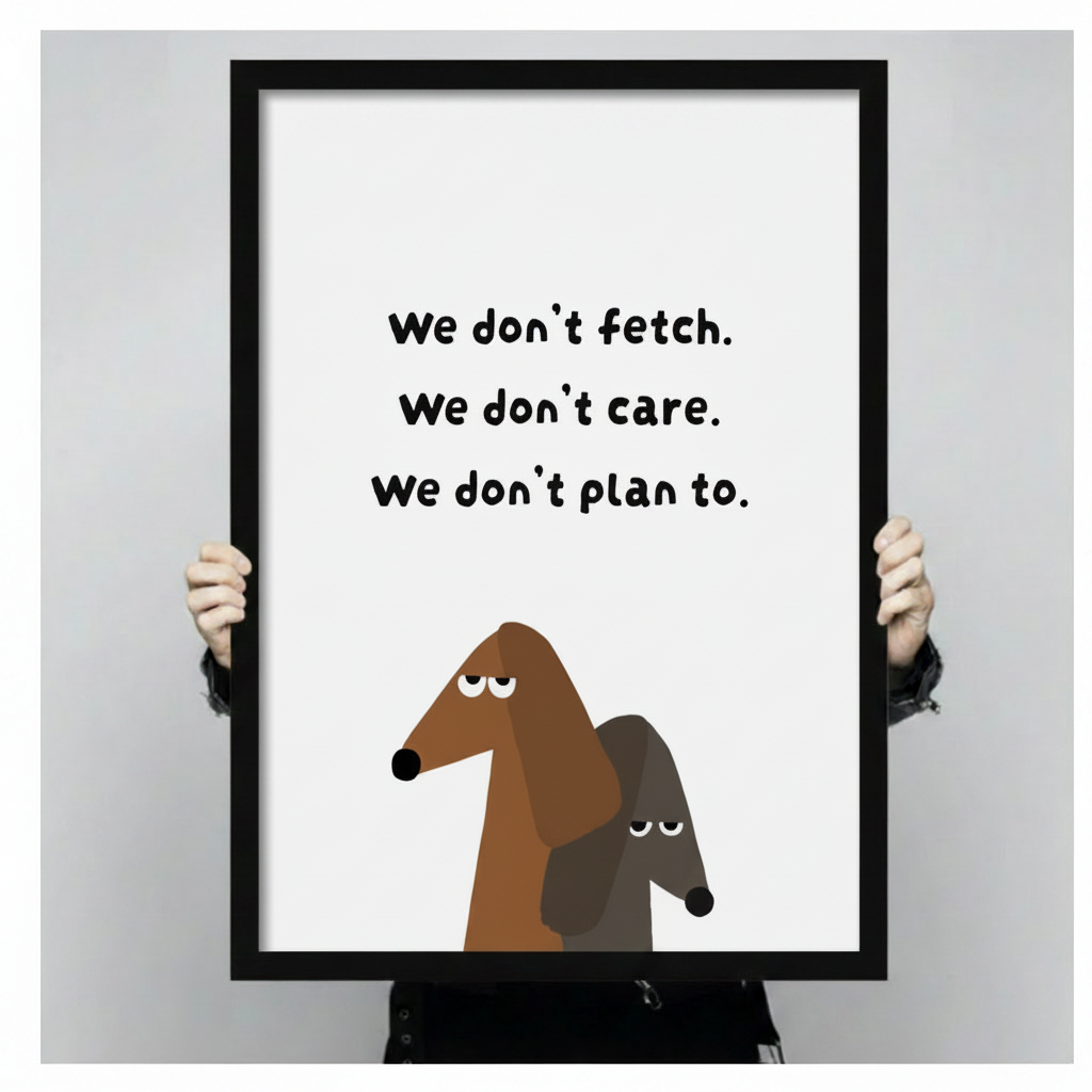Funny Dachshund Quote Canvas Wall Art