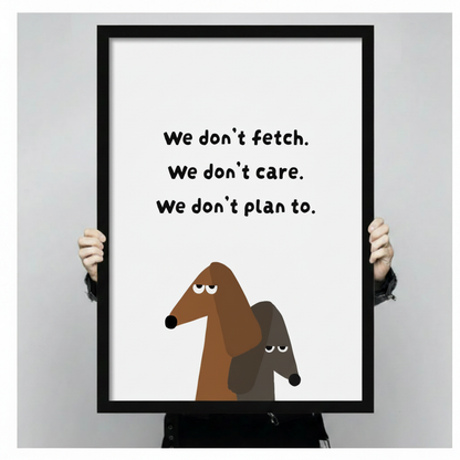 Funny Dachshund Quote Canvas Wall Art