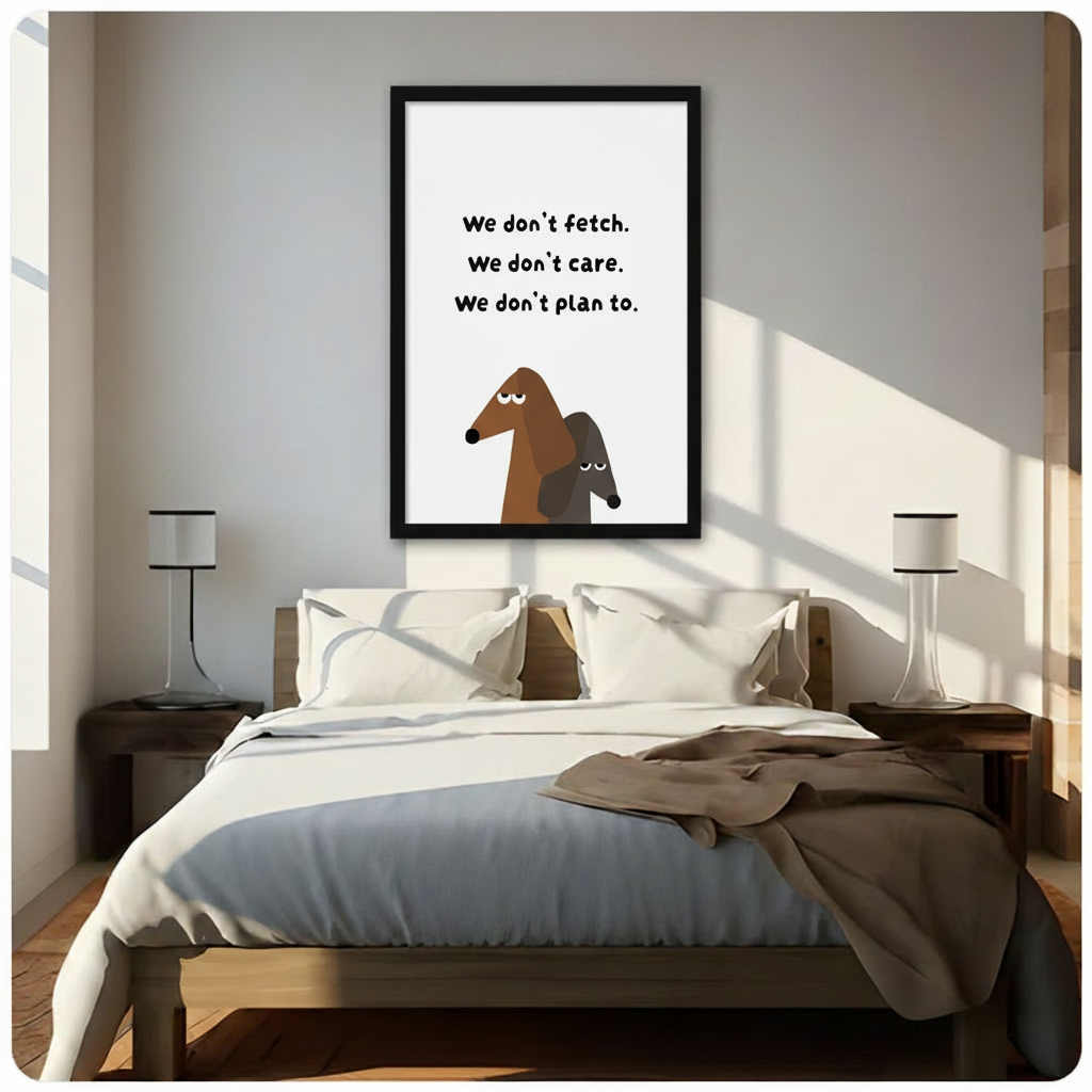 Funny Dachshund Quote Canvas Wall Art