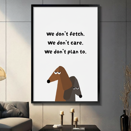 Funny Dachshund Quote Canvas Wall Art