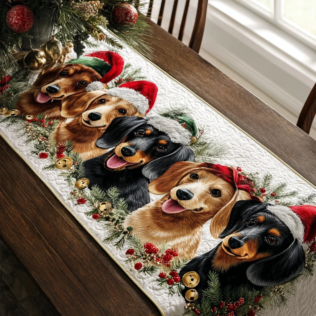 Dachshunds Blessing Quilted Table Runner