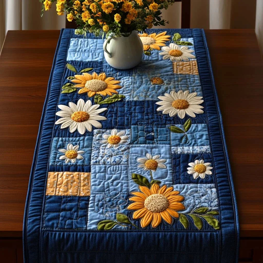 Daisy Delight Quilted Table Runner