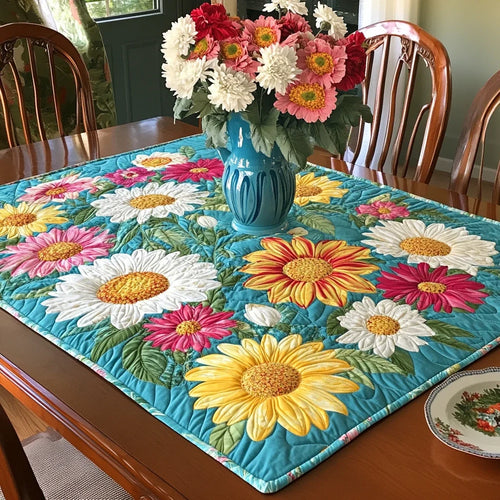 Daisy Sunshine Quilted Table Topper