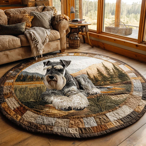 Dandelion Pup Quilted Round Mat
