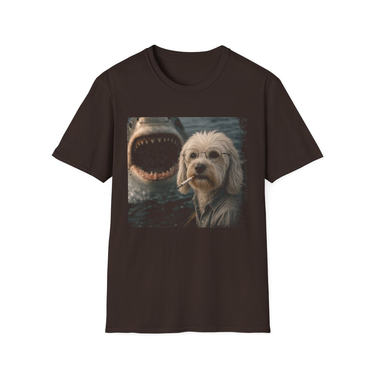 Dandie Dinmont Terrier and Shark Tee