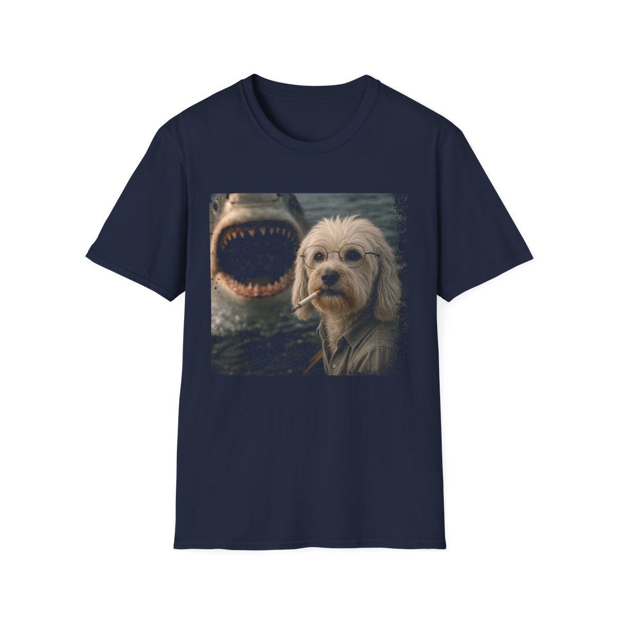Dandie Dinmont Terrier and Shark Tee