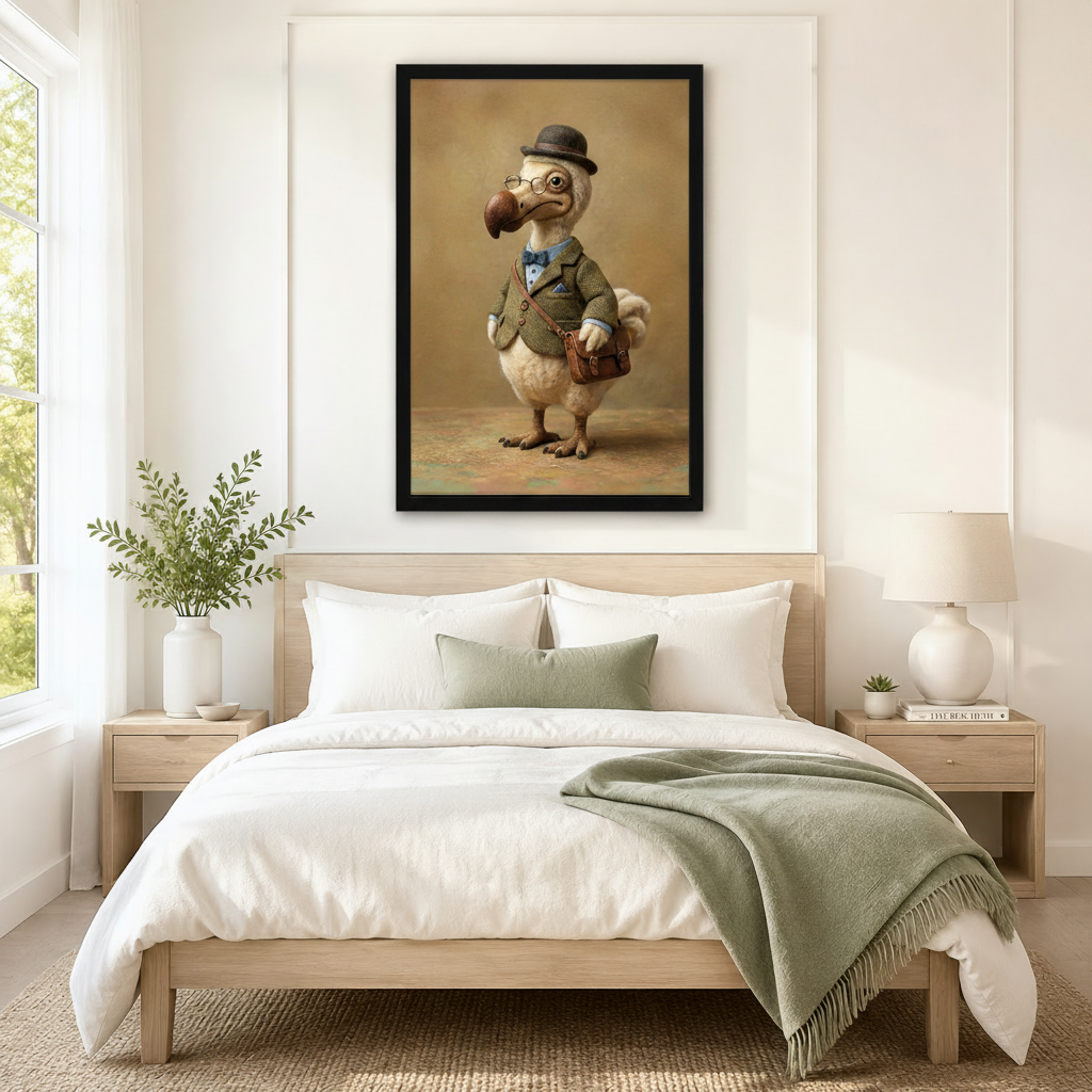 Dodo Gentleman Portrait Whimsical Canvas Art Wall Art