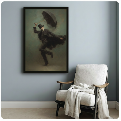 Gothic Gentleman Storm Dance Canvas Wall Art