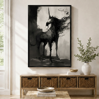 Dark Gothic Unicorn Canvas Wall Art