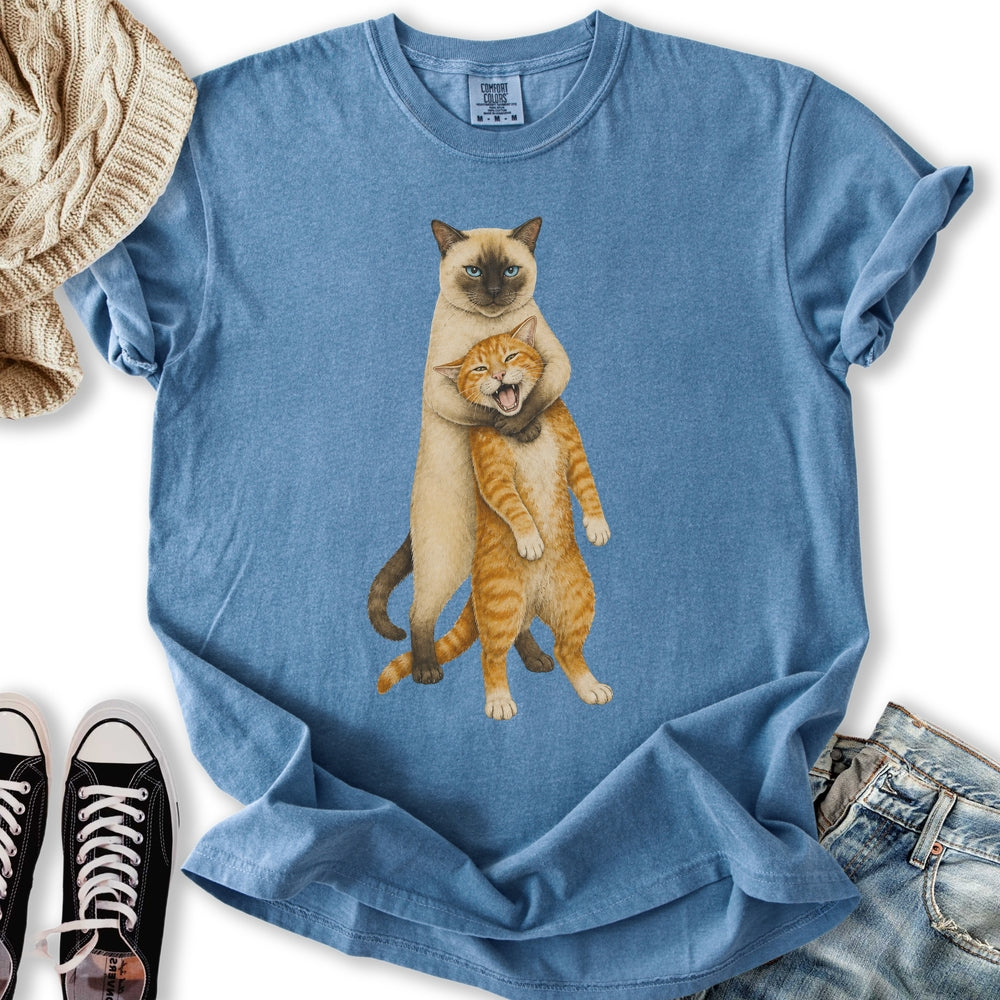 Siamese Ginger Cat Headlock Relaxed Tee