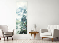 Chinese Mountains Canvas – Framed Abstract Mountain Print on Cotton Canvas, Ready to Hang