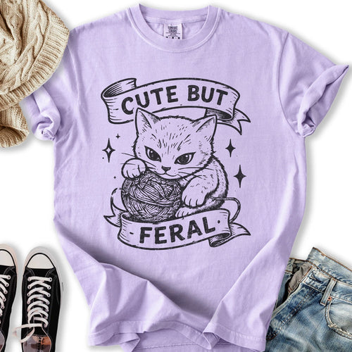 Cute But Feral Cat Relaxed Tee