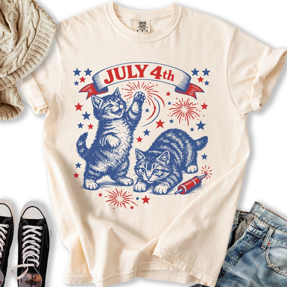 July 4th Kittens Relaxed Tee