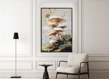 Forest Mushrooms Canvas Print - Rustic Nature Wall Art | Ready to Hang