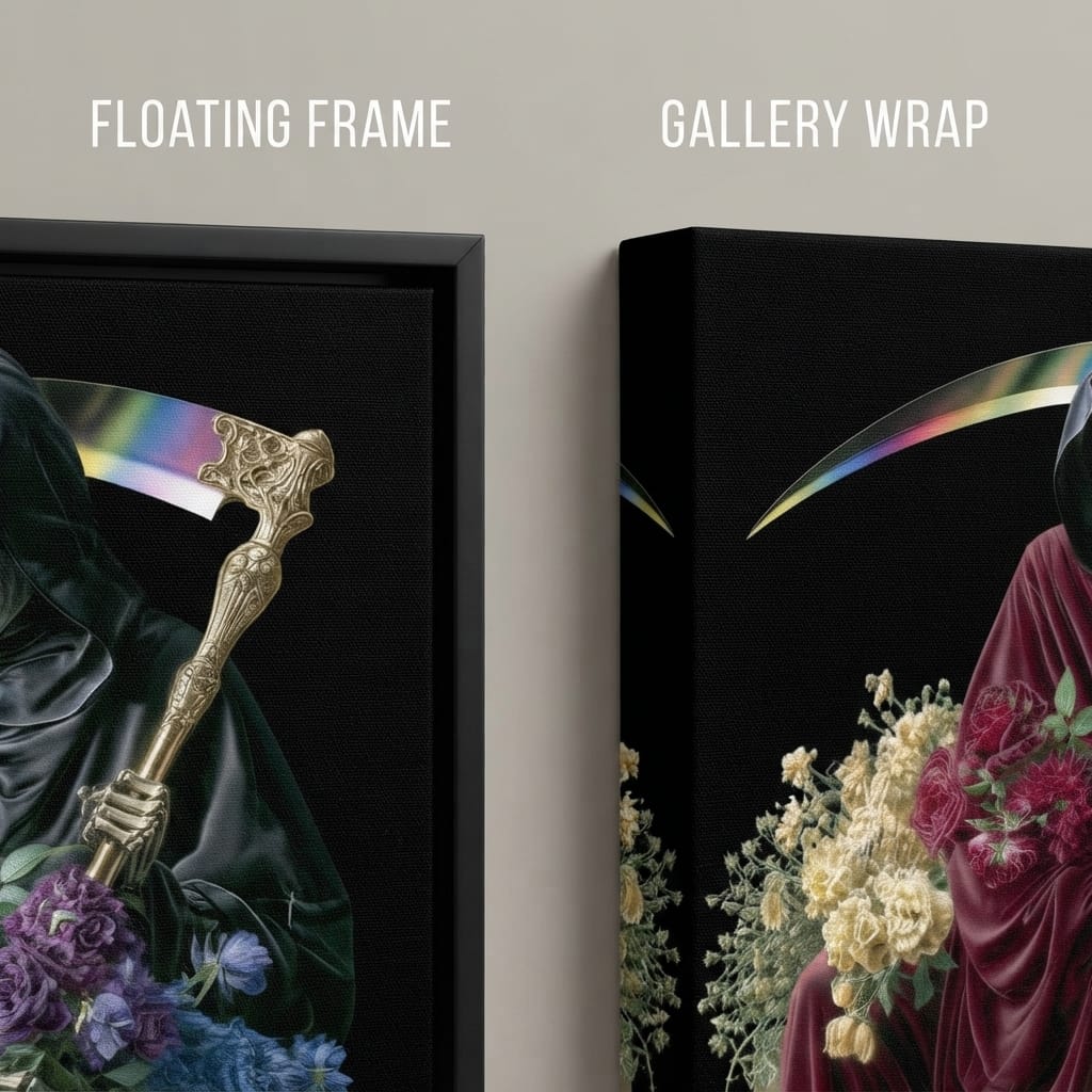 Death Rests With Fallen Petals Canvas Wall Art