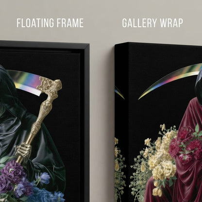 Death Rests With Fallen Petals Canvas Wall Art