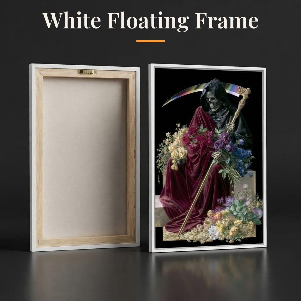 Death Rests With Fallen Petals Canvas Wall Art
