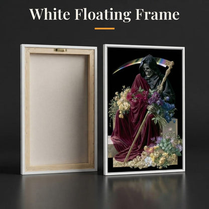 Death Rests With Fallen Petals Canvas Wall Art