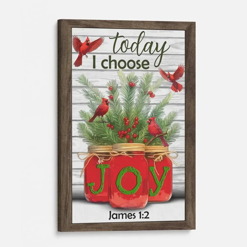 today i choose joy james 1 2 christmas wall art canvas (view 5)