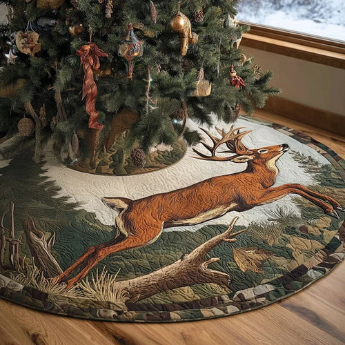 Deep Woods Escape Christmas Quilted Tree Skirt