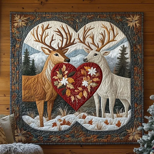 Deer In The Heartland Quilt Blanket