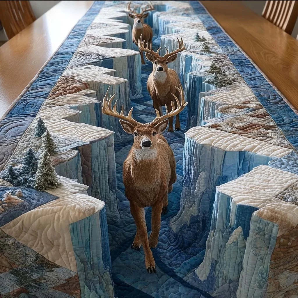Deer Realm Quilted Table Runner