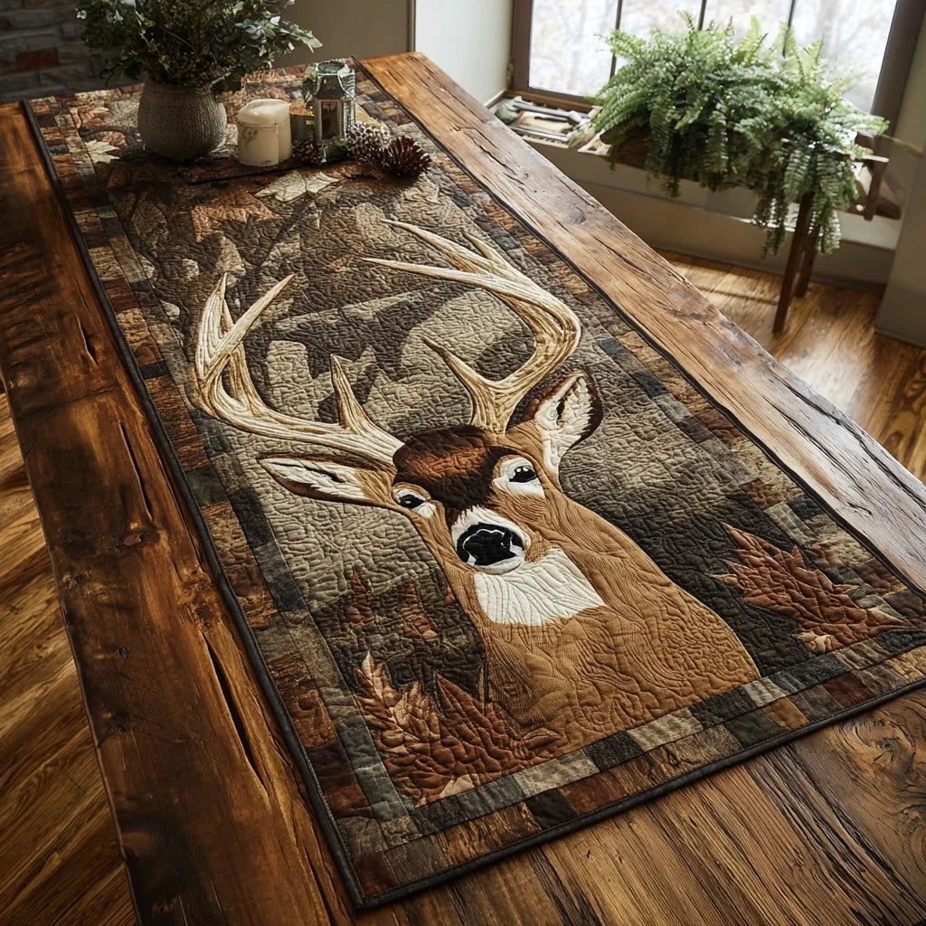 Deer Whisper Quilted Table Runner