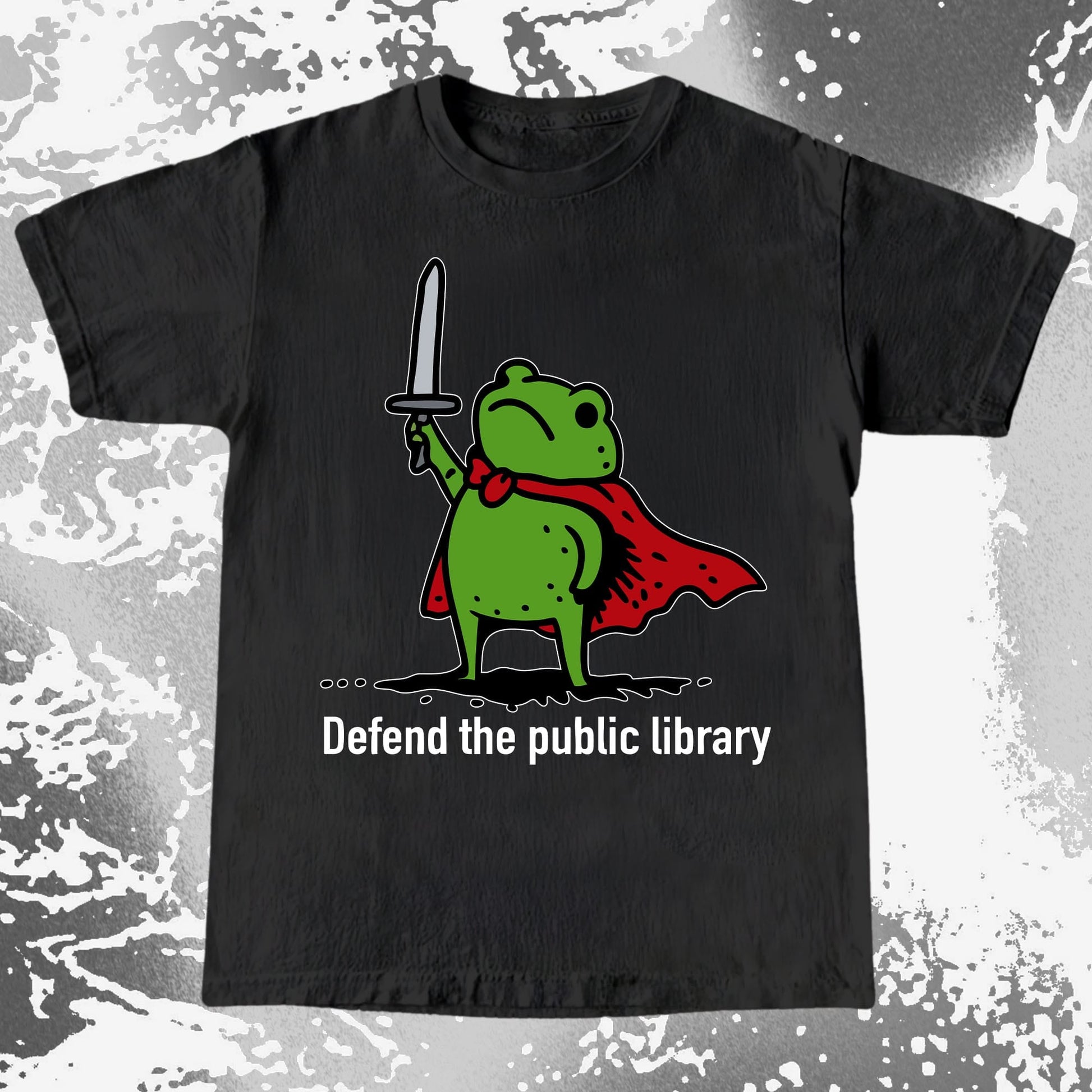 Defend the Public Library Frog Shirt (view 2)