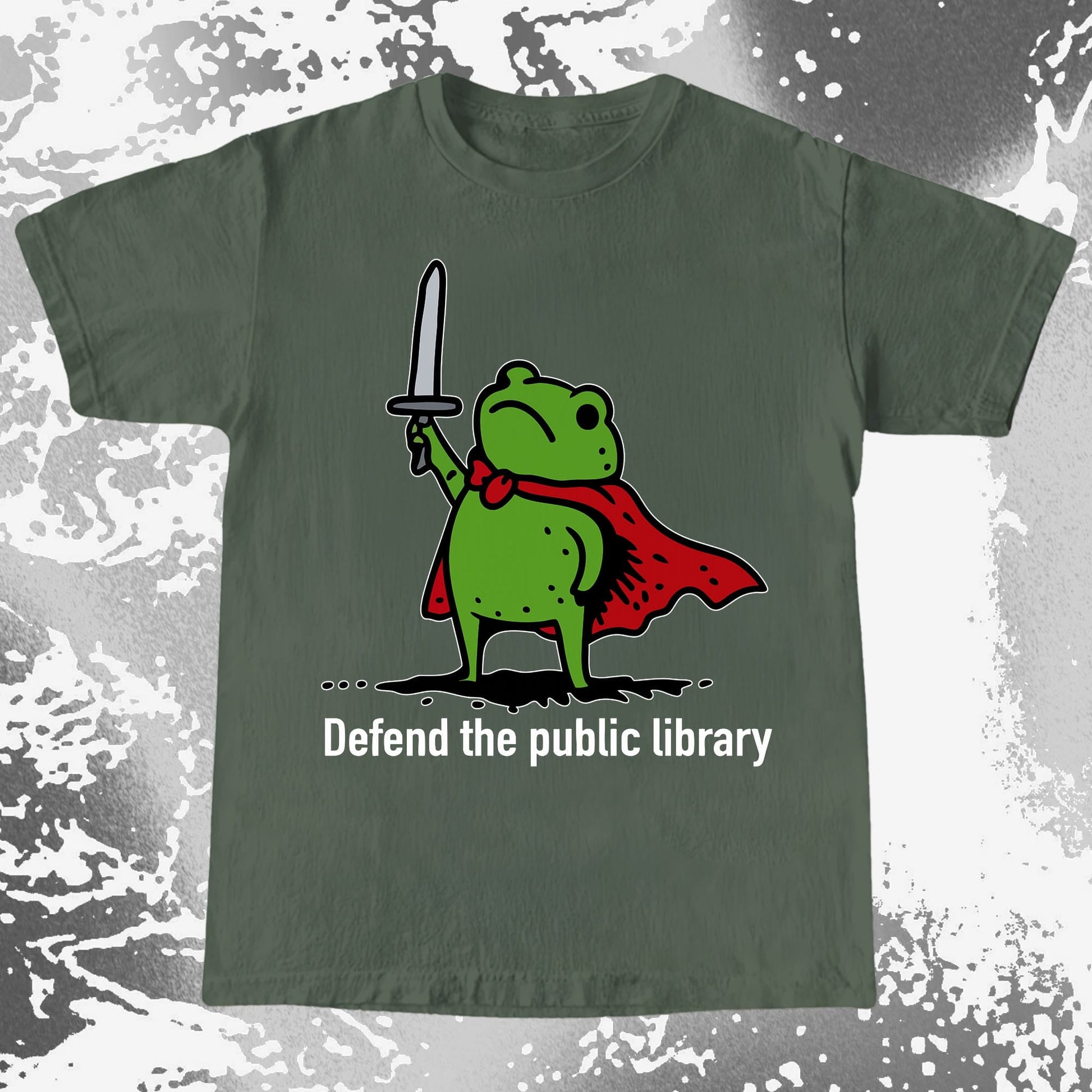 Defend the Public Library Frog Shirt (view 5)