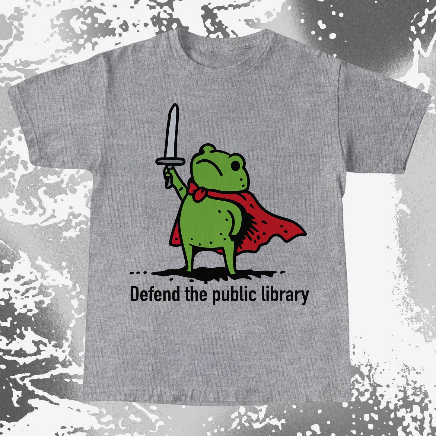 Defend the Public Library Frog Shirt (view 4)
