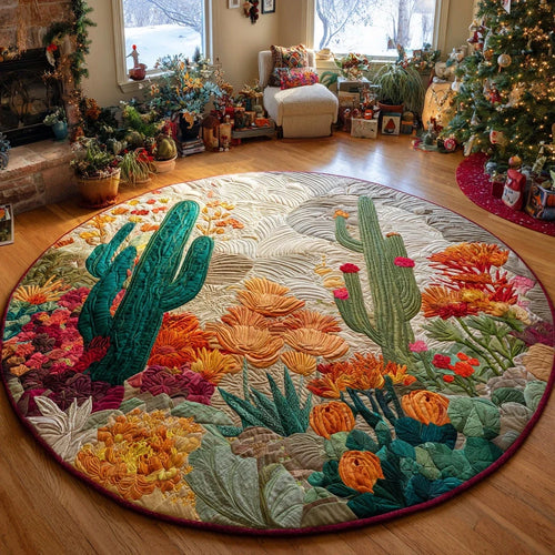 Desert Bloom Quilted Round Mat